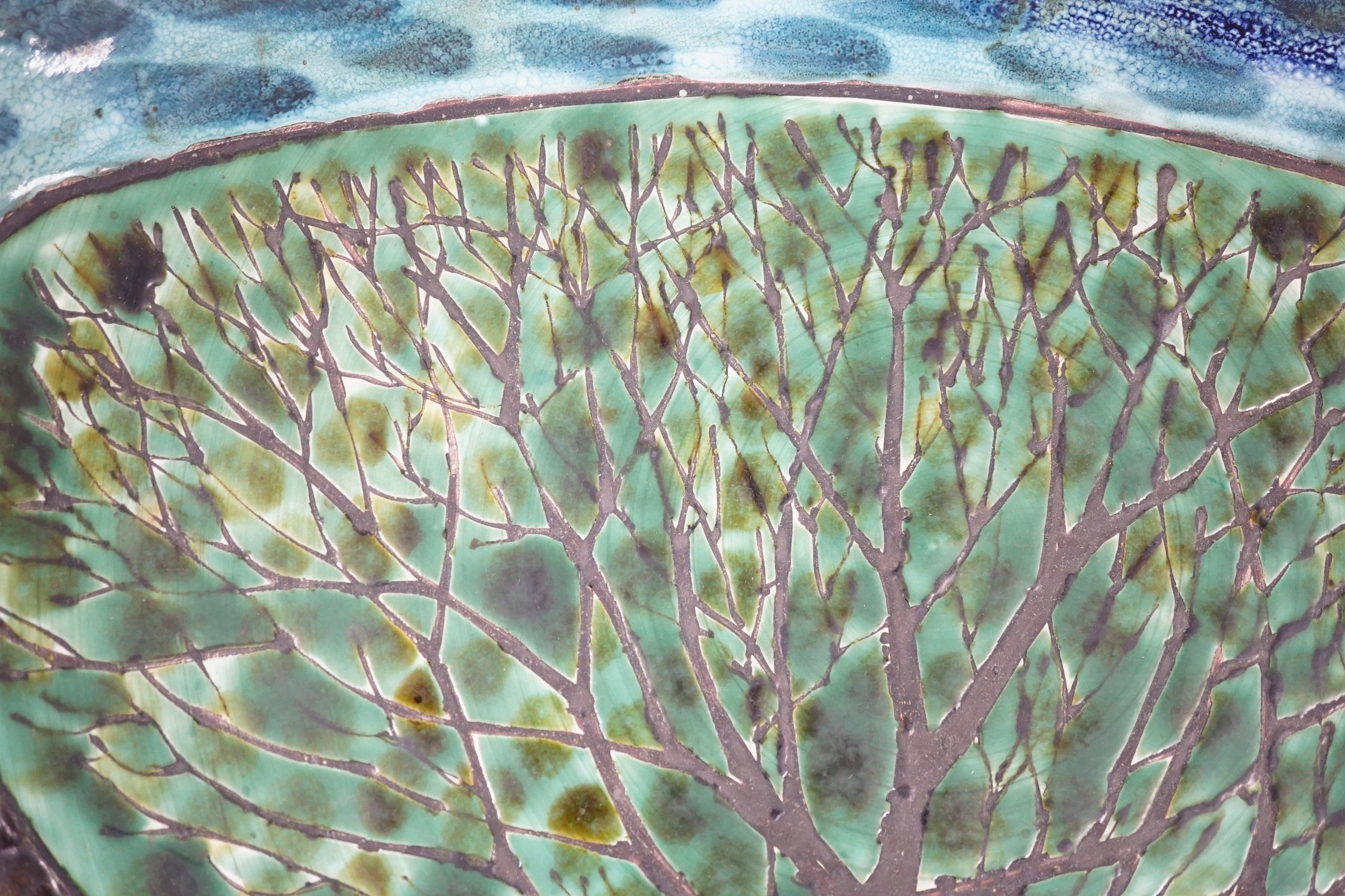 A large Poole pottery charger, 41cms diameter